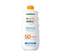 Garnier, Delial Ambre Solaire, Sensitive Advanced Leche Hipoalergénica SPF50+, para Piel Sensible, con Protección de Ceramida, Rápida Absorción y No Grasa, 400ml