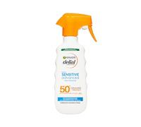 Garnier, Delial Sensitive Advanced Spray Protector FPS50+, Crema Solar Para Pieles Claras, Sensibles e Intolerantes al Sol, muy Resistente al Agua, 0% Graso, 0% Pegajoso, Formato Grande, 270ml