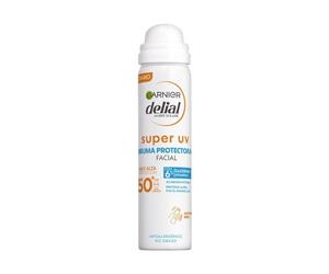 Garnier Delial Super UV Bruma Protector Solar Facial SPF50, Invisible, 75ml | FPS50+ Protección Solar Facial, UVA/UVB e Infrarrojos, 6% Glicerina y Vitamina E + Ácido Hialurónico, Fijador de Maquillaje