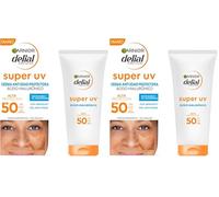 Garnier Delial Super UV Crema Antiedad Protectora Facial con [Niacinamida + Ácido Hialurónico]. Muy Alta Protección FPS 50+. No pegajoso, no graso e hipoalergénico. 50 ml (Paquete de 2)