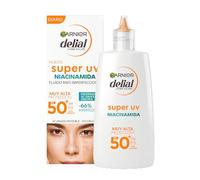 Garnier Delial Super UV Niacinamida Fluido Anti-imperfecciones con [Niacinamida + Ácido Salicílico + Zinc PCA]. Muy Alta Protección FPS 50+. Acabado invisible y no graso. 40 ml