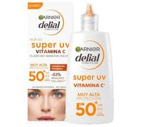 GARNIER DELIAL Crema Facial Fluida Uso Diário Muy Alta Protección Solar FPS50+ AntiManchas Con Vitamina C, Fórmula No Comedogénica 40 ml