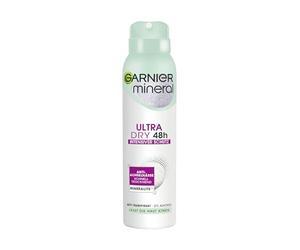 Garnier Desodorante en aerosol, antitranspirante, protección intensa contra el olor corporal y la humedad de las axilas, hasta 48 h de efecto, Mineral UltraDry