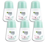 Garnier - Desodorante mineral en roll-on Hyaluronic Care 48h Sensitiv (6 unidades, 6 x 50 ml)