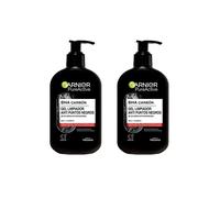 Garnier | Duplo Pure Active Gel limpiador Anti Puntos Negros con Carbón y Ácido Salicílico purifica intensamente los poros y reduce puntos negros 2x250ml