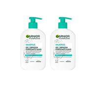 Garnier| Duplo Pure Active Gel limpiador Hidratante con Ácido Hialurónico, Ceramida y Arcilla elimina impurezas, grasa y maquillaje - 2x250ml