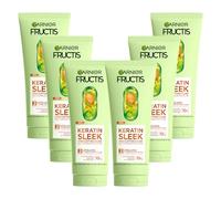 Garnier Fructis - Acondicionador de queratina con aceite de argán y complejo de queratina para cabello seco y propenso al encrespamiento, 6 x 200 ml