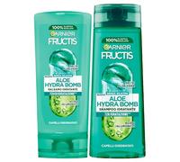 Garnier Fructis Aloe Hydra Bomb Acondicionador Hidratante para Cabello Deshidratado 200 ml + Garnier Fructis Aloe Hydra Bomb Champú Hidratante con Ácido Hialurónico 250 ml - 2 Botellas