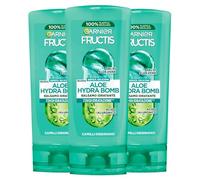 Garnier Fructis Aloe Hydra Bomb Acondicionador Hidratante para Cabello Deshidratado con Aloe Vera y Ácido Hialurónico 72H Hidratación - 3 x 200 ml