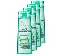 Garnier Fructis Champú Aloe Hydra Bomb para cabello normal a deshidratado, 1 L, lote de 4
