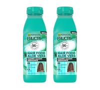 Garnier Fructis Hair Food Aloe Vera Champú Hidratante Pack x2, 350ml | Champú Hidratante, con Aloe Vera, para Cabello Deshidratado, 350 ml, Pack de 2, Fructis Hair Food