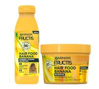 GARNIER Fructis Hair Food Banana Sets Champu, Acondicionador o Mascarilla 3 en 1 Nutritiva para Cabello Seco.