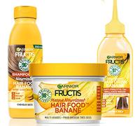 Garnier - Fructis Hair Food - Cuidado rutinario del cabello con plátano para cabello seco y muy seco - 97% de ingredientes de origen natural