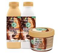 Garnier Fructis Hair Food Manteca de Cacao Kit con Shampoo, Acondicionador y Mascarilla para Cabello Seco y Rizado Hasta un 98% de Ingredientes de Origen Natural Sin Siliconas