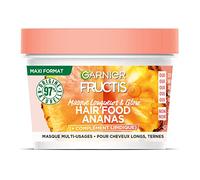 Garnier - Fructis Hair Food - Mascarilla 3 en 1 con piña - 97% fórmula vegana de origen natural - para cabello largo y oscuro - 350 ml