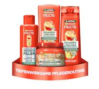 Garnier Fructis - Kit de cuidado para el cabello dañado con queratina y aceite de Marula, champú (250 ml), acondicionador (200 ml), tratamiento para el cabello Deep Repair (200 ml), mascarilla