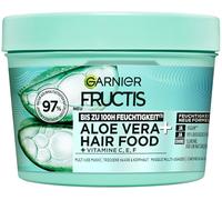 Garnier Fructis - Mascarilla de aloe vera, para cabello normal a seco, más suavidad y brillo, hidratación intensa, sin siliconas, comida para el cabello, 3 en 1, 400 ml