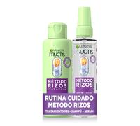 Garnier Fructis Método Rizos con Tratamiento Pre Champú y Sérum Spray | Ácido Hialurónico, Fórmula Vegana, Rutina Completa Rizos, Método Curly, Fructis