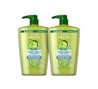 Garnier Fructis Shampoo Fuerza & Brillo XXL con Vitamina B6, Niacinamida y Extracto de Pomelo para un cabello más fuerte y brillante, 2x 1000ml