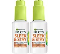 Garnier Fructis Sleek & Stay - Serum activado por calor con alfa-silanos para cabello seco y propenso al encrespamiento, 50 ml (Paquete de 2)