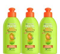 Garnier Fructis Style - Leche alisadora para cabello encrespado (botella de 150 ml, 3 unidades)
