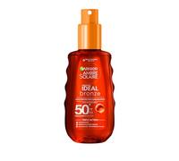 Garnier Garnier Ambre Solaire - Aceite protector potenciador SPF 50+ - Nutre y mejora el bronceado - Vitamina E y manteca de karité - Vegano y libre de crueldad animal - Todo tipo de piel - 150 ml