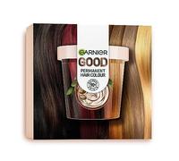 GARNIER GOOD Coloración Permanente Kit de Recarga, Color Brillante, 100% Cobertura de Canas, Color Duradero 8 Semanas, 90% Origen Natural, Sin Amoniaco, Vegano, Cruelty Free, 3.0 Castaño chocolate