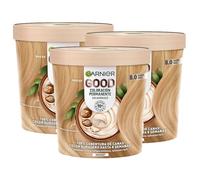 Garnier Good Pack x3 8.0 Rubio Miel Sin Amoniaco | Coloración Permanente, 90% Origen Natural, Sin Amoniaco, Enriquecida con Aceite de Oliva, Garnier Good