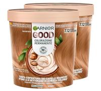 Garnier Good Tinte Colorante Permanente 7.12 Rubio Café Latte Hasta 8 Semanas Color Brillante y Luminoso Cubre el 100% de las Canas Fórmula Vegana Sin Amoniaco - 2 Paquetes