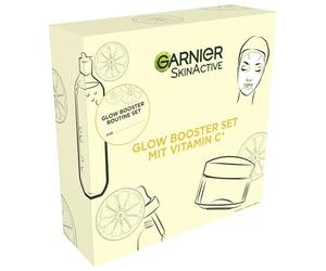 Garnier Juego de cuidado facial con vitamina C, set de regalo con agua limpiadora de micelas, máscaras de tela, suero antimanchas oscuras y cuidado hidratante, para una tez radiante, SkinActive, 4