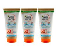 Garnier Leche Solar Kids Sensible 3x 150ml FPS 50+ Para Niños Resistente Al Agua
