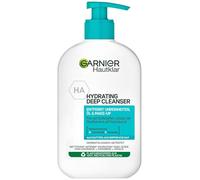 Garnier Limpiador facial transparente para eliminar impurezas, aceite y maquillaje, con ácido hialurónico, ceramida y arcilla, limpiador profundo hidratante, 1 x 250 ml