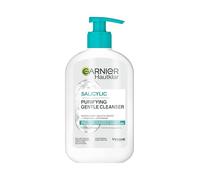 Garnier Limpiador facial transparente para eliminar impurezas, aceite y maquillaje, con ácido hialurónico, ceramida y arcilla, limpiador profundo hidratante, 1 x 250 ml