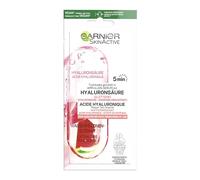 Garnier Mascarilla facial para primeros signos de envejecimiento de la piel, suavizante, empapada en suero de ampollas, fórmula vegana con ácido hialurónico y extracto de sandía, 15 g