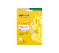 GARNIER Mascarilla facial Skin Active de tela, superhidratante y mejora el brillo, vitamina C y ácido hialurónico, vegana y libre de crueldad animal, piel mate con poco brillo - x1