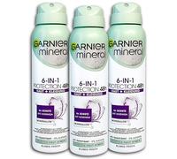 Garnier Mineral - Desodorante en aerosol (3 unidades, 48 h, 3 x 150 ml)