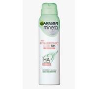 Garnier Mineral Hyaluronic Care 72h Sensitive Deo Spray 150 ml. Antiperspirant - Sin alcohol enriquecido con ácido hialurónico de origen vegetal y mineralite x 6 (pack de 6)