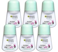 Garnier Mineral Invisible Black,White & Colors Roll-on Antitranspirante 6 x 50 ml