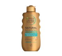 Garnier Natural Bronzer Leche autobronceadora para un bronceado uniforme y natural, de rápida absorción, hidratante y suavizante, con aceite de albaricoque y vitamina E, Ambre Solaire