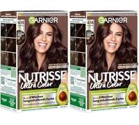 Garnier nutrisse Crema coloration extra tiramisú marrón 4.15, Coloración para pelo para Permanente Color de cabello (con 3 Nährenden Aceites) - 1 pieza (Paquete de 2)