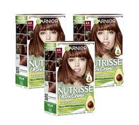 Garnier nutrisse Crema coloration marrón 45 de chocolate, Coloración para pelo para Permanente Color de cabello (con 3 Nährenden Aceites) - 3 Pack (3 x 1 pieza)