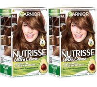Garnier Nutrisse Creme/Pflegende Intensive-Coloration mit Fruchtöl/100% Grauhaarabdeckung/mit Avocadoöl/Samt-Braun 53 (Paquete de 2)