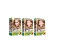 Garnier Nutrisse - Pack x3 Ultra Crème Sin Siliconas Coloración Permanente Nutritiva 7.0 RUBIO