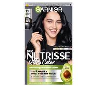 Garnier Nutrisse Ultra Color, Tinte permanente para el cabello, color intenso, para todo tipo de cabello, negro infinito 1.10