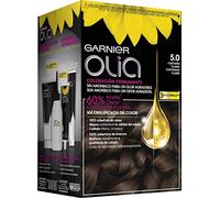 Garnier Olia - Coloración Permanente sin Amoniaco, con Aceites Florales de Origen Natural - Tono 5.0 Castaño Claro