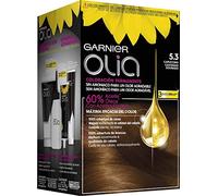 Garnier Olia coloración permanente sin amoniaco para un olor agradable con aceites florales de origen natural - Capuccino 5.3, El embalaje puede variar