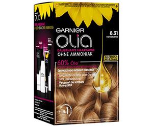 Garnier Olia Coloración Sin Amoniaco, Pack 3 x 1 Unidad | Coloración permanente sin amoniaco, Con aceites florales, Color intenso, Pack de 3, Gama Olia