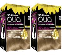 Garnier - Olia - Coloration Permanente à l’Huile Sans Ammoniaque Blond - 7.0 Blond Foncé (Paquete de 2)