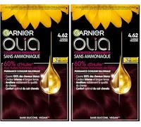 Garnier - Olia - Coloration Permanente à l’Huile Sans Ammoniaque Carmin - 4.62 Carmin Velours, El embalaje puede variar (Paquete de 2)