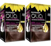 Garnier - Olia - Coloration Permanente à l’Huile Sans Ammoniaque Châtain - 5.15 Chocolat Glacé (Paquete de 2)
